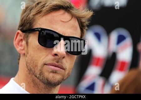 Jenson Button (GBR) McLaren sur la grille. Grand Prix d'Allemagne, dimanche 20 juillet 2014. Hockenheim, Allemagne. Banque D'Images