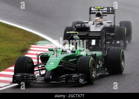 Marcus Ericsson (SWE) Caterham CT05. Grand Prix japonais, dimanche 5 octobre 2014. Suzuka, Japon. Banque D'Images