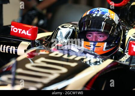 Alex Lynn (GBR) pilote de test Lotus F1 E22. Test de Formule 1, deuxième jour, mercredi 26 novembre 2014. Yas Marina circuit, Abu Dhabi, Émirats Arabes Unis. Banque D'Images