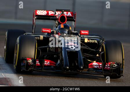 Alex Lynn (GBR) pilote de test Lotus F1 E22. Test de Formule 1, deuxième jour, mercredi 26 novembre 2014. Yas Marina circuit, Abu Dhabi, Émirats Arabes Unis. Banque D'Images