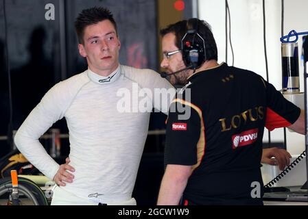 Alex Lynn (GBR) pilote de test de l'écurie Lotus F1. Test de Formule 1, deuxième jour, mercredi 26 novembre 2014. Yas Marina circuit, Abu Dhabi, Émirats Arabes Unis. Banque D'Images