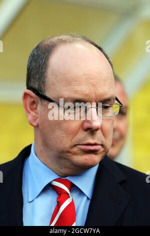 HSH Prince Albert de Monaco (mon) au match de football caritatif. Grand Prix de Monaco, mardi 19 mai 2015. Monte Carlo, Monaco. Banque D'Images