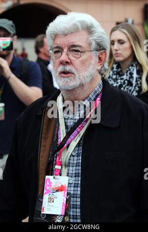 George Lucas (États-Unis) Créateur Star Wars. Grand Prix de Monaco, samedi 23 mai 2015. Monte Carlo, Monaco. Banque D'Images