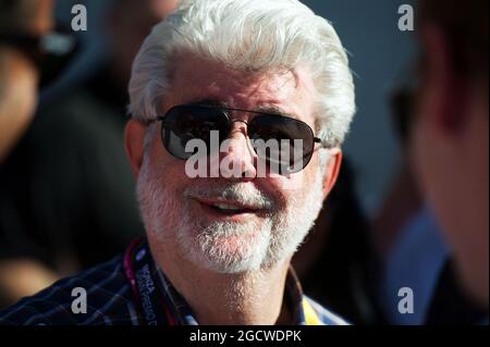 George Lucas (États-Unis) Créateur Star Wars. Grand Prix d'Italie, dimanche 6 septembre 2015. Monza Italie. Banque D'Images