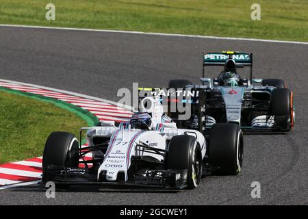 Valtteri Bottas (fin) Williams FW37. Grand Prix japonais, dimanche 27 septembre 2015. Suzuka, Japon. Banque D'Images