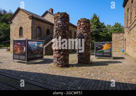 Witten, Rhénanie-du-Nord-Westphalie, Allemagne - LWL Industrial Museum Nachtigall Colliery et Duenkelberg Brickworks dans la vallée du Muttental sur la Ruhr RIV Banque D'Images