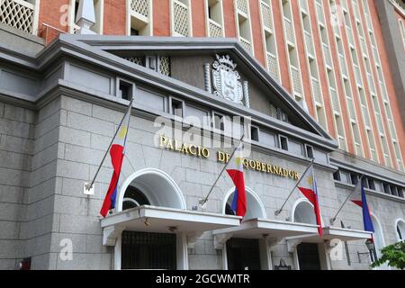 MANILLE, PHILIPPINES - 25 NOVEMBRE 2017 : Palacio del Gobernador (Palais du Gouverneur) à Manille, Philippines. Bâtiment du gouvernement dans le district d'Intramuros Banque D'Images