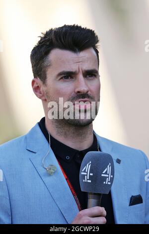 Steve Jones (GBR) Channel 4 F1 Presenter. Grand Prix de Bahreïn, samedi 2 avril 2016. Sakhir, Bahreïn. Banque D'Images