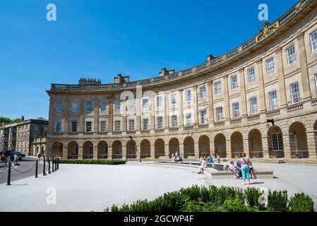 Le croissant récemment restauré à Buxton, Derbyshire, Angleterre. Juin 2021. Banque D'Images