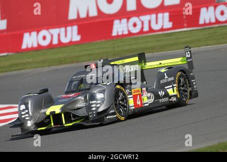 Simon Trummer (SUI) / Oliver Webb (GBR) / James Rossiter (GBR) #04 Bykolles Racing Team CLM P1/01 - AER. FIA World Endurance Championship, Round 1, Sunsay 17 avril 2016. Silverstone, Angleterre. Banque D'Images