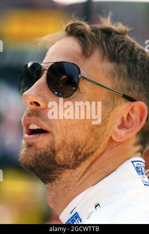 Jenson Button (GBR) McLaren sur la grille. Grand Prix d'Espagne, dimanche 17 mai 2016. Barcelone, Espagne. Banque D'Images