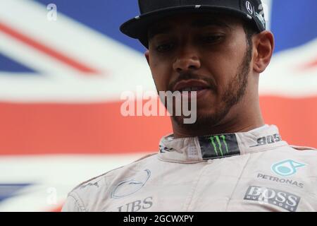 Lewis Hamilton (GBR) Mercedes AMG F1 sur le podium. Grand Prix du Canada, dimanche 12 juin 2016. Montréal, Canada. Banque D'Images