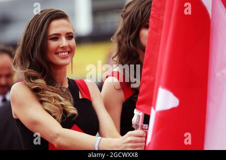 Fille grille. Grand Prix du Canada, dimanche 12 juin 2016. Montréal, Canada. Banque D'Images