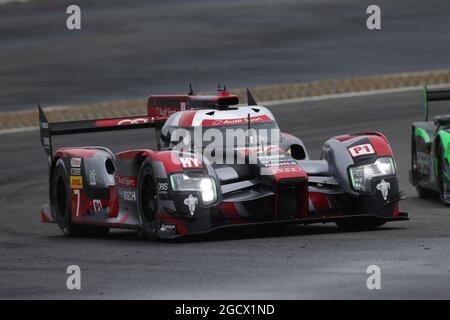 Marcel Fassler (SUI) / Andre Lotterer (GER) / Benoit Treluyer (FRA) #07 Audi Sport Team Joest Audi R18. FIA World Endurance Championship, Round 4, samedi 23 juillet 2016. Nurburgring, Allemagne. Banque D'Images