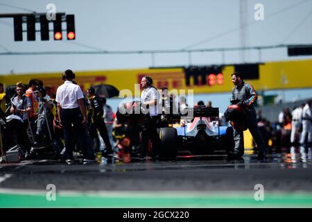 La grille avant le début de la course. Grand Prix de Hongrie, dimanche 24 juillet 2016. Budapest, Hongrie. Banque D'Images
