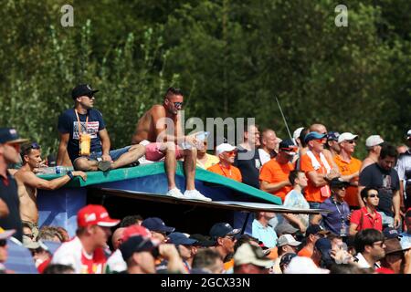 Ventilateurs. Grand Prix de Belgique, dimanche 28 août 2016. Spa-Francorchamps, Belgique. Banque D'Images