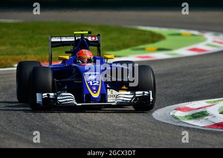 Felipe Nasr (BRA) Sauber C35. Grand Prix d'Italie, vendredi 2 septembre 2016. Monza Italie. Banque D'Images