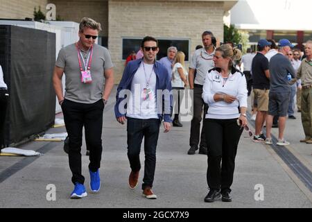 Gordon Ramsey (GBR) Celebrity Chef (à gauche). Grand Prix des États-Unis, dimanche 23 octobre 2016. Circuit of the Americas, Austin, Texas, États-Unis. Banque D'Images