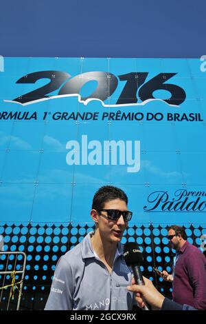 Esteban Ocon (FRA) Manor Racing. Grand Prix brésilien, jeudi 10 novembre 2016. Sao Paulo, Brésil. Banque D'Images