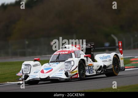 Nelson Piquet Jr (BRA) / Mathias Beche (SUI) / David Heinemeier-Hansson (DEN) #13 Rebellion de Vaillante, Oreca 07 - Gibson. Championnat du monde d'endurance FIA, 1ère partie, samedi 15 avril 2017. Silverstone, Angleterre. Banque D'Images