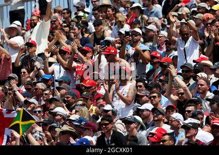 Fans dans la tribune. Grand Prix du Canada, samedi 10 juin 2017. Montréal, Canada. Banque D'Images