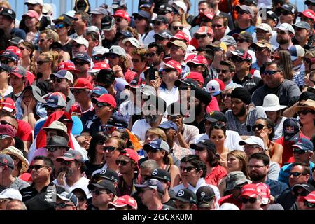 Fans dans la tribune. Grand Prix du Canada, samedi 10 juin 2017. Montréal, Canada. Banque D'Images