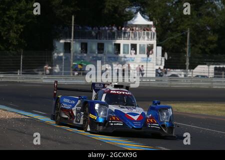 Nelson Piquet Jr (BRA) / Mathias Beche (SUI) / David Heinemeier-Hansson (DEN) #13 Rebellion de Vaillante, Oreca 07 - Gibson. FIA World Endurance Championship, le Mans 24 heures - entraînement et qualification, mercredi 14 juin 2017. Le Mans, France. Banque D'Images