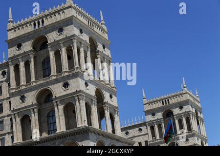 Vue panoramique de Bakou. Grand Prix d'Azerbaïdjan, samedi 24 juin 2017. Circuit de la ville de Bakou, Azerbaïdjan. Banque D'Images