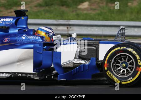 Gustav Malja (SWE) Sauber C36 pilote de test. Test de formule 1. Mardi 1er août 2017. Budapest, Hongrie. Banque D'Images