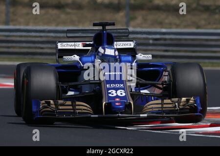 Gustav Malja (SWE) Sauber C36 pilote de test. Test de formule 1. Mardi 1er août 2017. Budapest, Hongrie. Banque D'Images