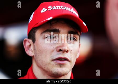 Pilote de test Ferrari Charles Leclerc (mon). Test de formule 1. Mardi 1er août 2017. Budapest, Hongrie. Banque D'Images