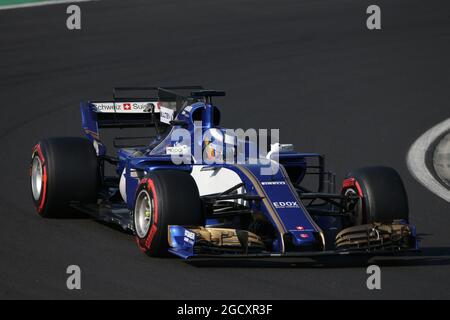 Gustav Malja (SWE) Sauber C36 pilote de test. Test de formule 1. Mardi 1er août 2017. Budapest, Hongrie. Banque D'Images