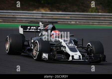 Santino Ferrucci (Etats-Unis) pilote de développement Haas VF-17. Test de formule 1. Mercredi 2 août 2017. Budapest, Hongrie. Banque D'Images