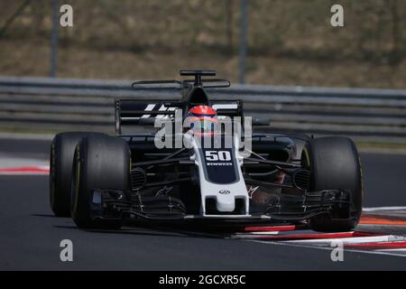 Santino Ferrucci (Etats-Unis) pilote de développement Haas VF-17. Test de formule 1. Mercredi 2 août 2017. Budapest, Hongrie. Banque D'Images