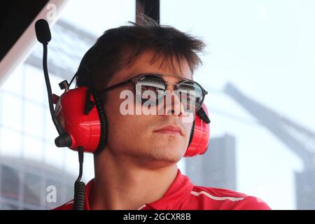 Pilote de test Ferrari Charles Leclerc (mon). Test de formule 1. Mercredi 2 août 2017. Budapest, Hongrie. Banque D'Images