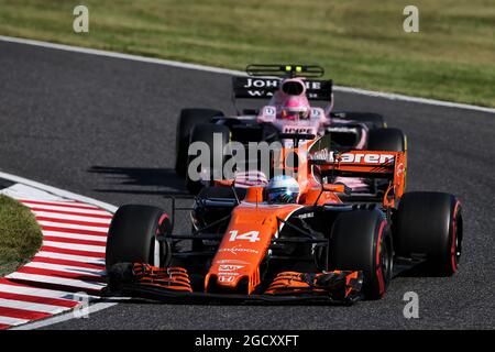 Fernando Alonso (ESP) McLaren MCL32. Grand Prix japonais, dimanche 8 octobre 2017. Suzuka, Japon. Banque D'Images