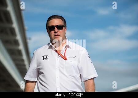 Zak Brown (États-Unis) Directeur exécutif de McLaren. Grand Prix des États-Unis, jeudi 19 octobre 2017. Circuit of the Americas, Austin, Texas, États-Unis. Banque D'Images