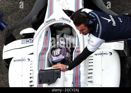 Lance Ret (CDN) Williams FW41. Test de Formule 1, jour 1, lundi 26 février 2018. Barcelone, Espagne. Banque D'Images