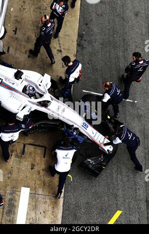 Lance Ret (CDN) Williams FW41. Test de Formule 1, jour 1, lundi 26 février 2018. Barcelone, Espagne. Banque D'Images