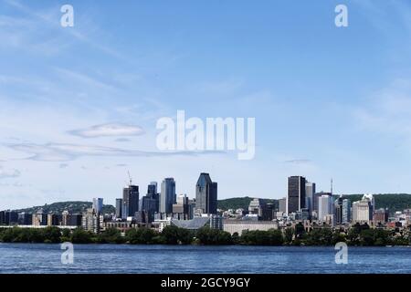 Vue panoramique de la ville de Montréal. Grand Prix du Canada, samedi 9 juin 2018. Montréal, Canada. Banque D'Images