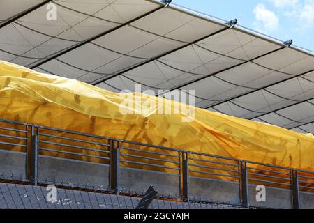 Renault Sport F1 Team fans dans la tribune. Grand Prix de France, dimanche 24 juin 2018. Paul Ricard, France. Banque D'Images