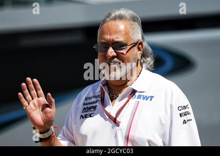 Dr Vijay Mallya (IND) Sahara Force India propriétaire de l'équipe de F1. Grand Prix de Grande-Bretagne, dimanche 8 juillet 2018. Silverstone, Angleterre. Banque D'Images