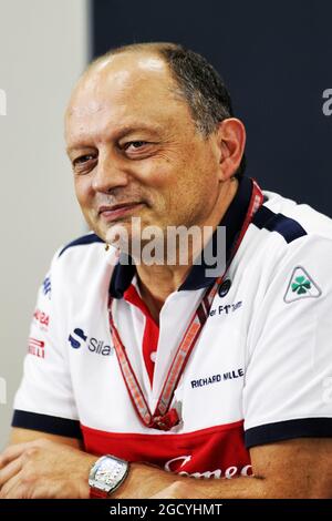 Frédéric Vasseur (FRA) Sauber F1 Team, Directeur de l'équipe à la Conférence de presse de la FIA. Grand Prix japonais, vendredi 5 octobre 2018. Suzuka, Japon. Banque D'Images