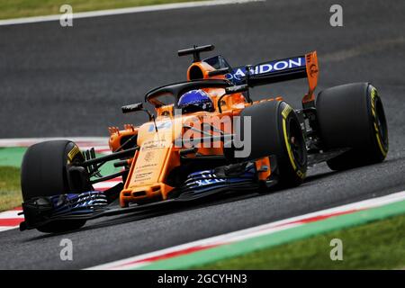 Fernando Alonso (ESP) McLaren MCL33. Grand Prix japonais, vendredi 5 octobre 2018. Suzuka, Japon. Banque D'Images