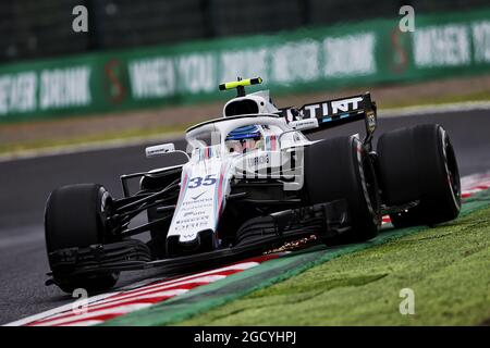 Sergey Sirotkin (RUS) Williams FW41. Grand Prix japonais, vendredi 5 octobre 2018. Suzuka, Japon. Banque D'Images