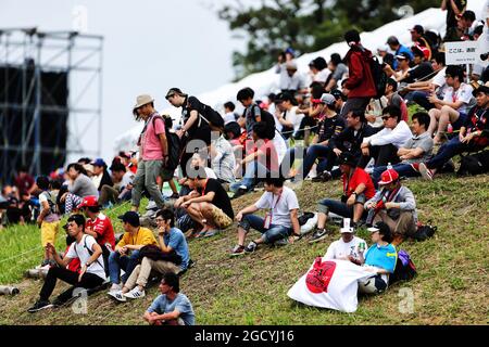 Ventilateurs. Grand Prix japonais, samedi 6 octobre 2018. Suzuka, Japon. Banque D'Images