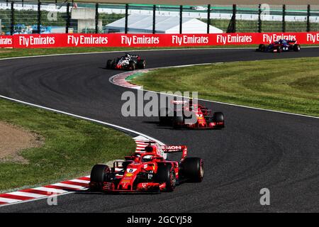 Sebastian Vettel (GER) Ferrari SF71H. Grand Prix japonais, dimanche 7 octobre 2018. Suzuka, Japon. Banque D'Images