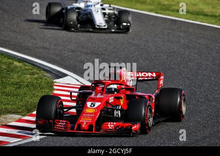 Sebastian Vettel (GER) Ferrari SF71H. Grand Prix japonais, dimanche 7 octobre 2018. Suzuka, Japon. Banque D'Images