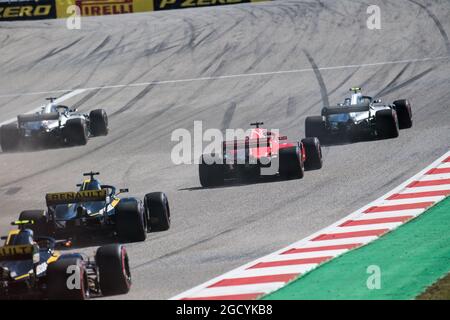 Le début de la course. Grand Prix des États-Unis, dimanche 21 octobre 2018. Circuit of the Americas, Austin, Texas, États-Unis. Banque D'Images