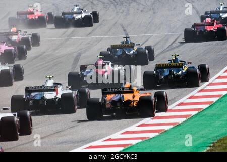 Le début de la course. Grand Prix des États-Unis, dimanche 21 octobre 2018. Circuit of the Americas, Austin, Texas, États-Unis. Banque D'Images